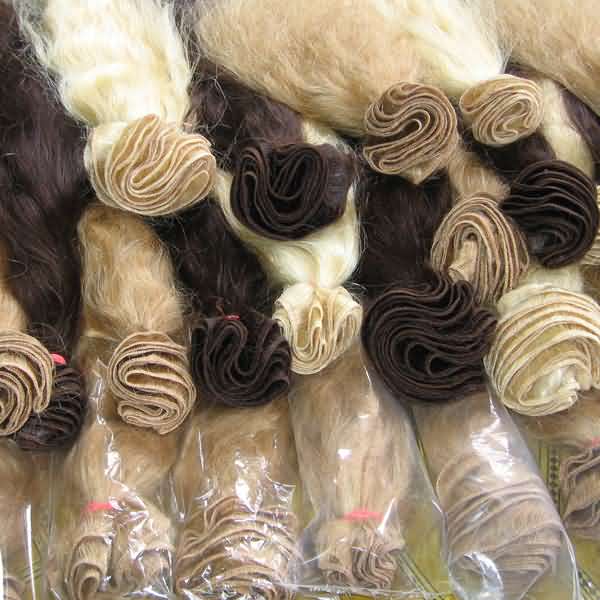Human Hair Bleached and dyed